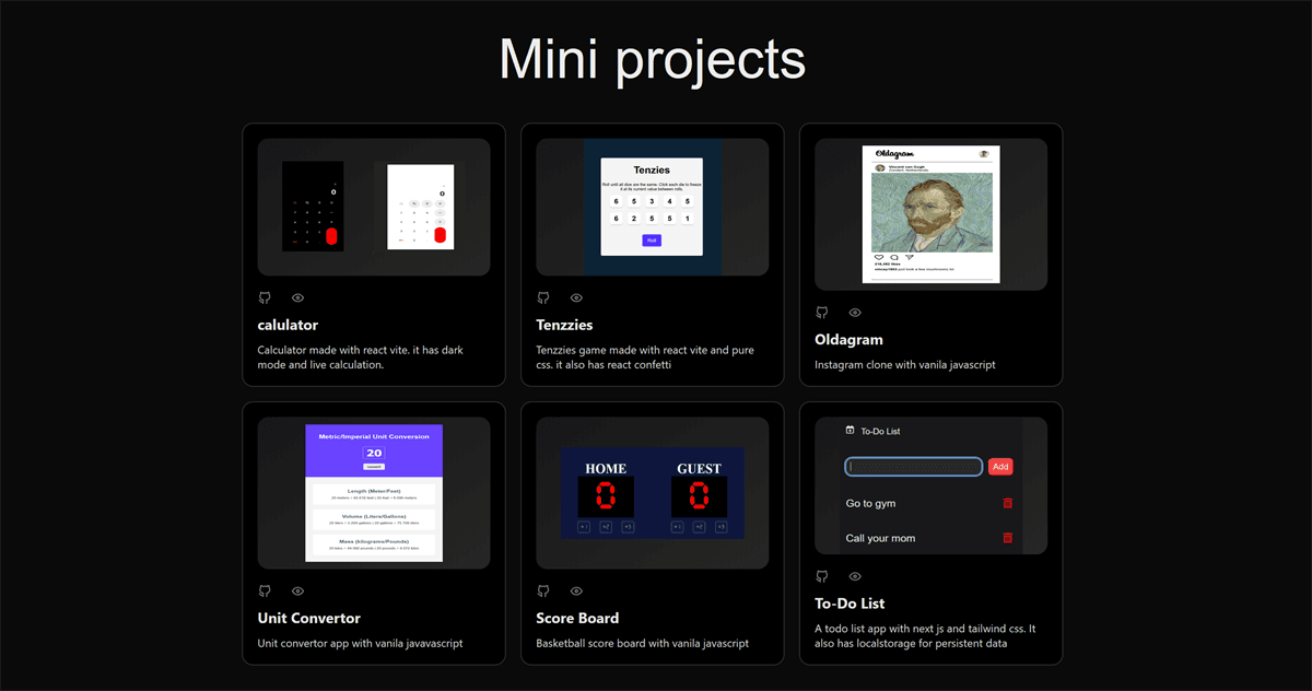 Mini Projects
